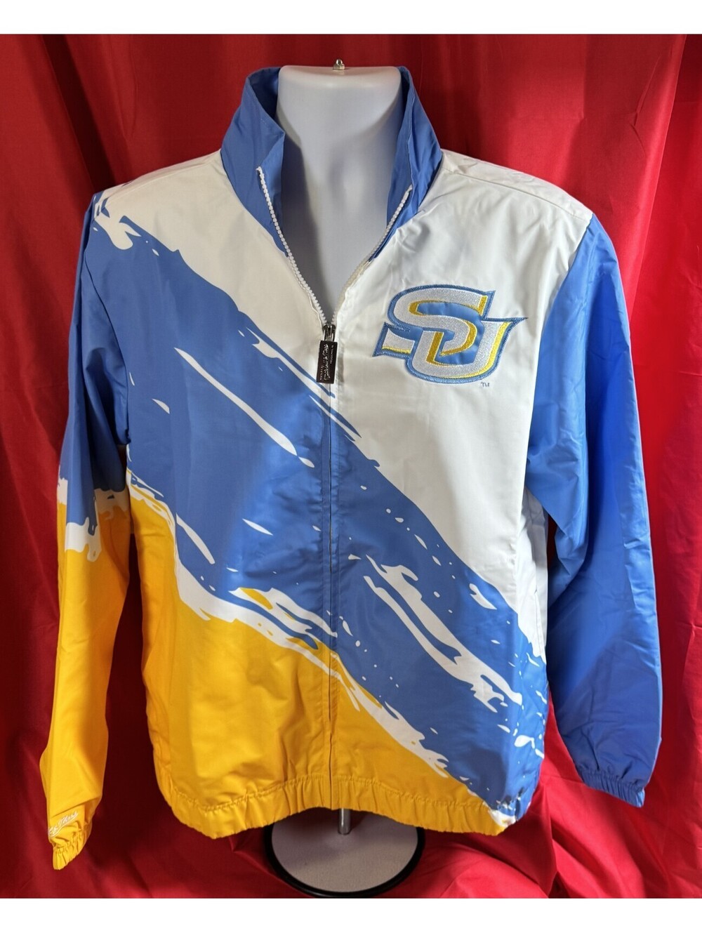 Southern University Paintbrush Windbreaker Mitchell & Ness Men's Medium NWT